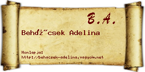 Behácsek Adelina névjegykártya